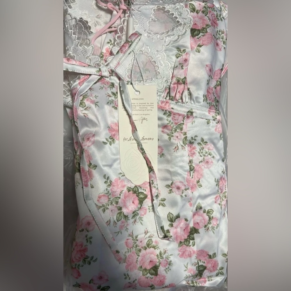 For Love And Lemons Pink Floral Mini Dress - Picture 4 of 4
